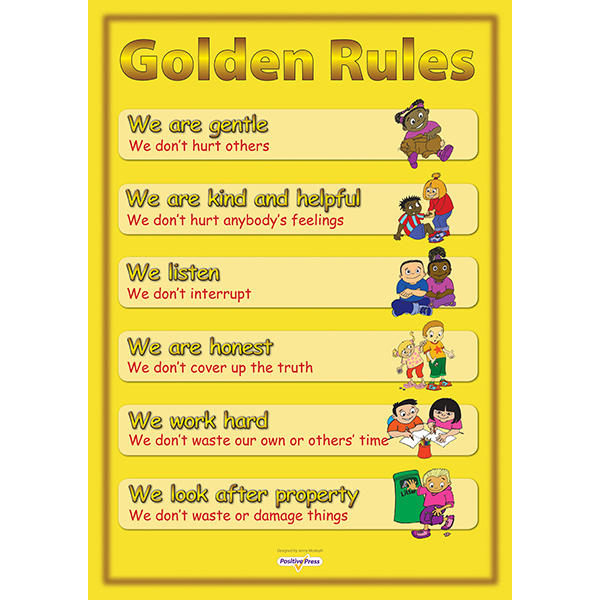 Children's House Rules Behaviour Poster Nursery Home Childminders School 