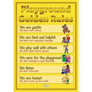 Golden Rules Signs and Posters to Help Everyone be Consistent in the Playground